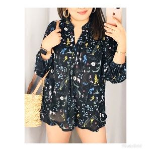 ANNA GLOVER x H&M floral top